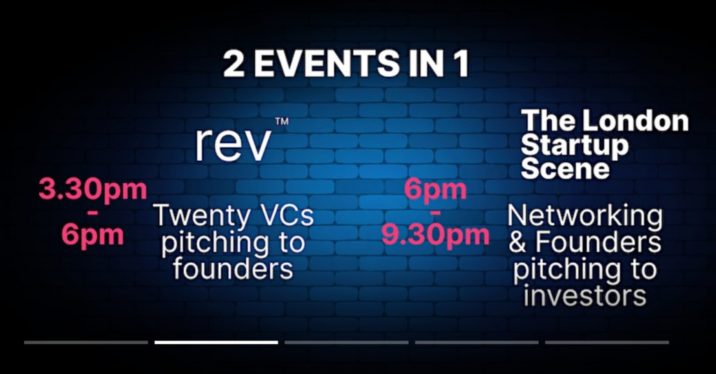 A promotion for 2 events in 1, on a blue bricked background