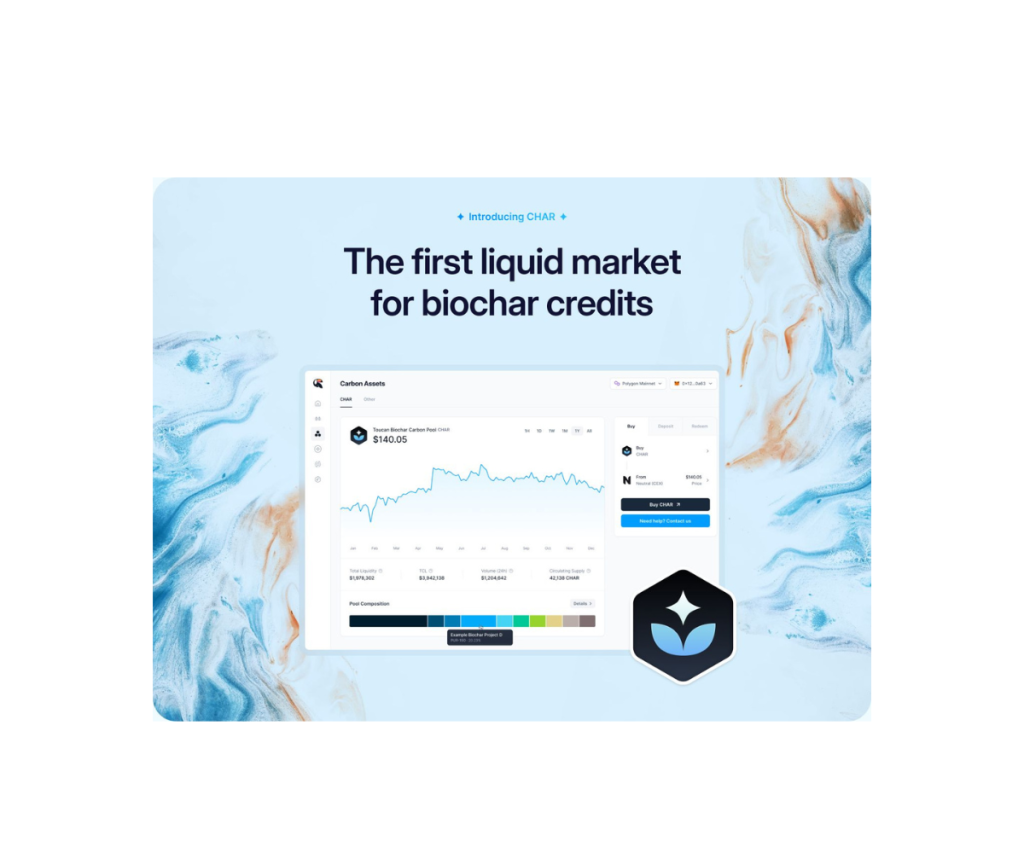 Promo graphic: Laptop screen with finance dashboard (line graph, bar charts, data), security badge icon, marbled blue background.